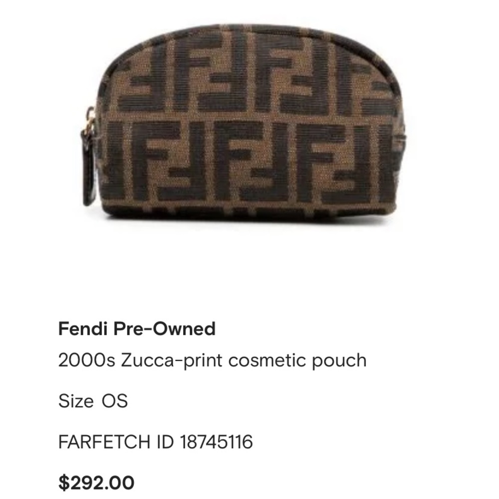 Fendi Zucca-print small cosmetic pouch